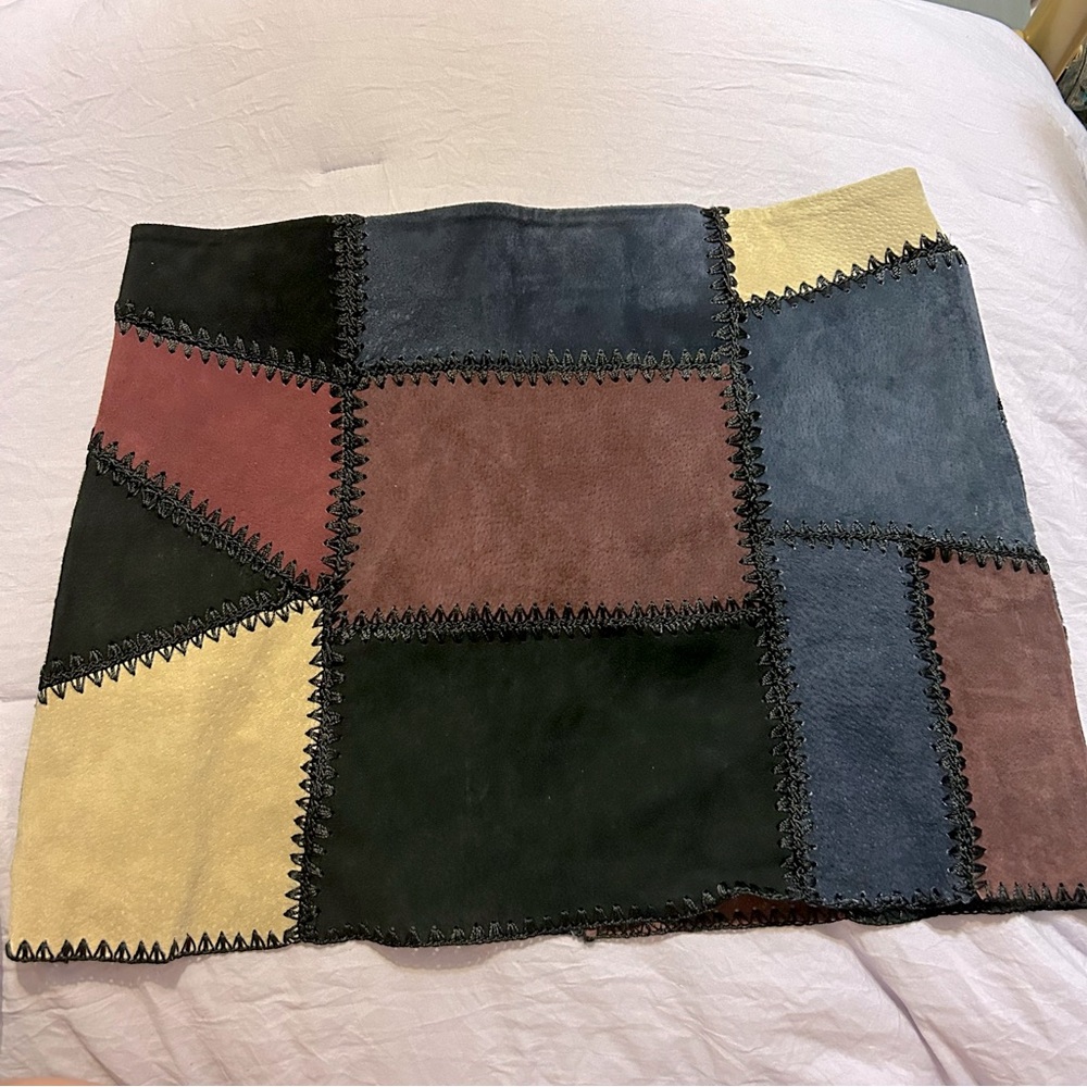 Zara Suède patchwork skirt
